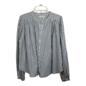 NWT Boden Circle Cut Peasant Blouse Navy Blue Gold Metallic Size 6 Boho